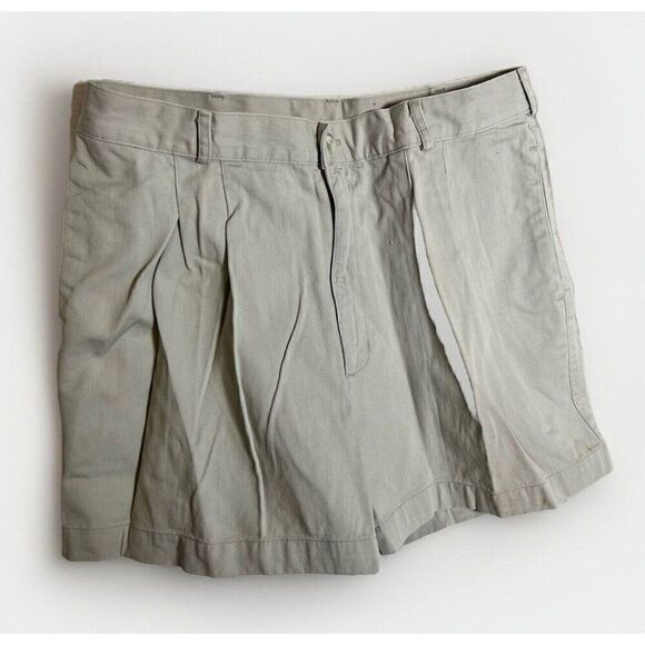 Vintage GAP Khaki Pleated Chino Regular Fit Cotton Shorts Adult Size 32. Hh - Picture 1 of 6